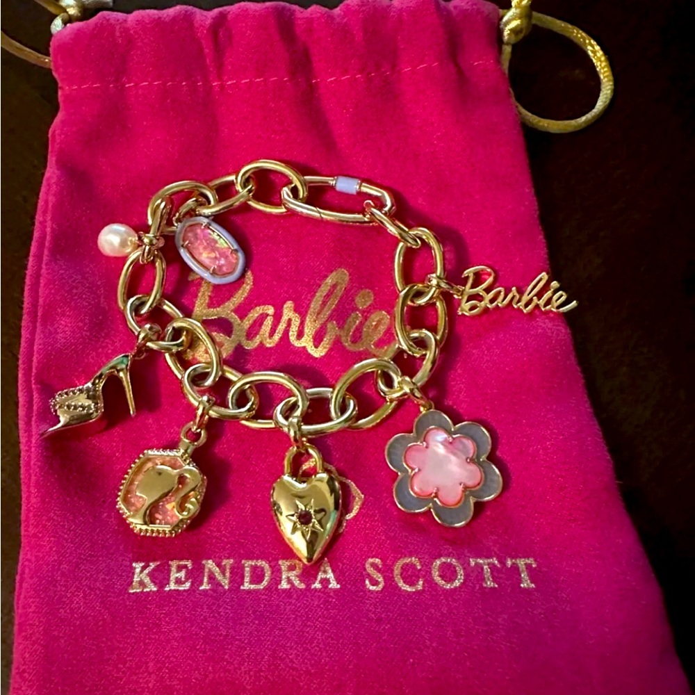 Barbie gold charm bracelet by Kendra Scott - Picture 1 of 2
